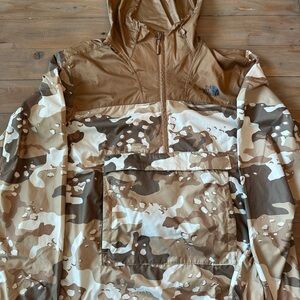 The North Face Brown and Tan Camouflage Jacket